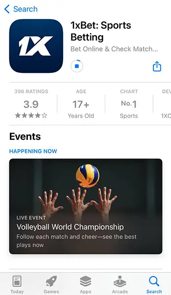 1xBet app screenshot 2