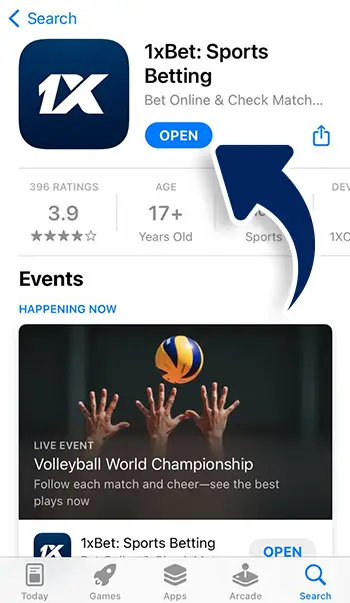 1xBet app screenshot 1